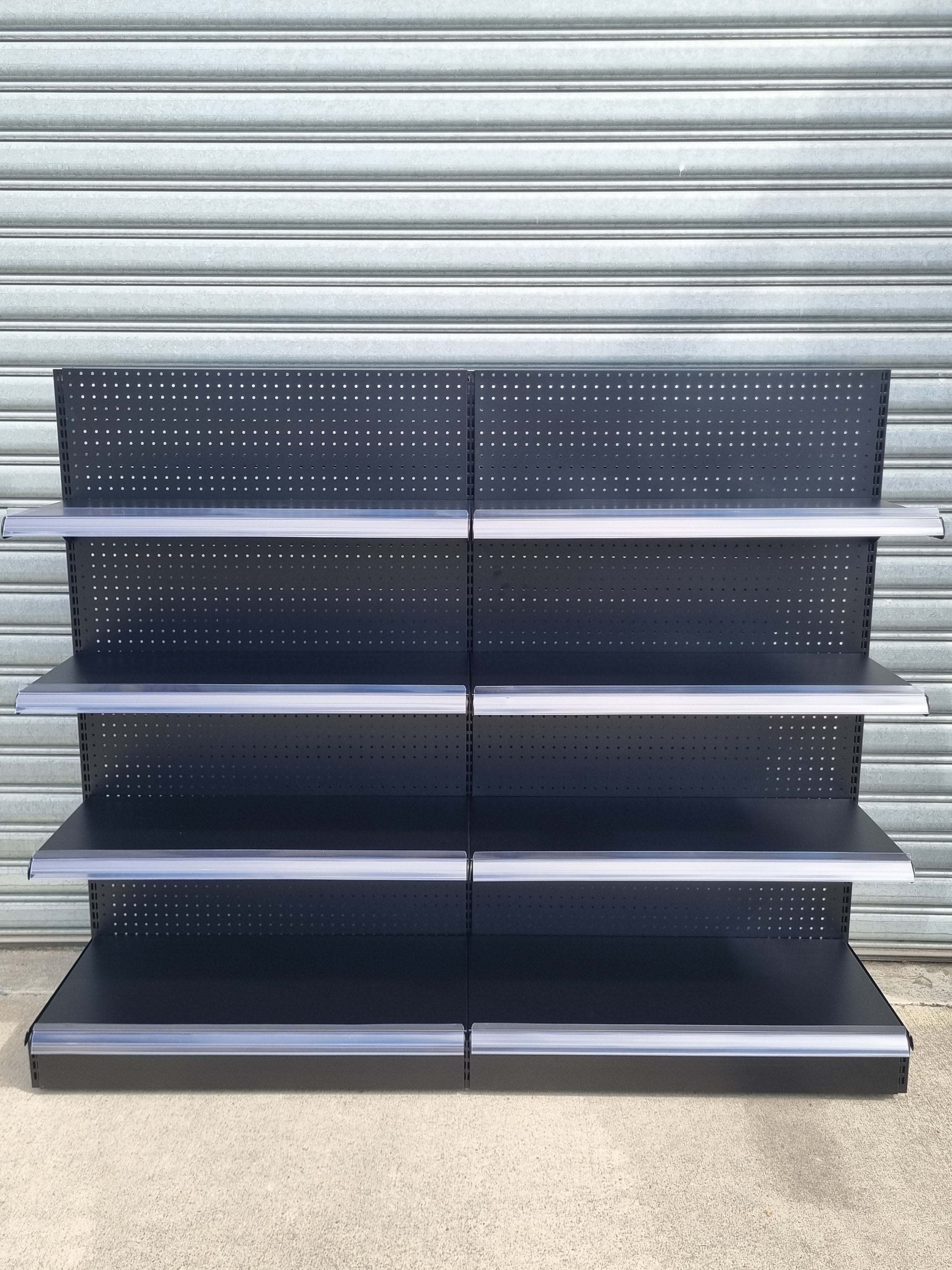 Retail Display Shelving/Gondola Racking Single Sided Double Bay