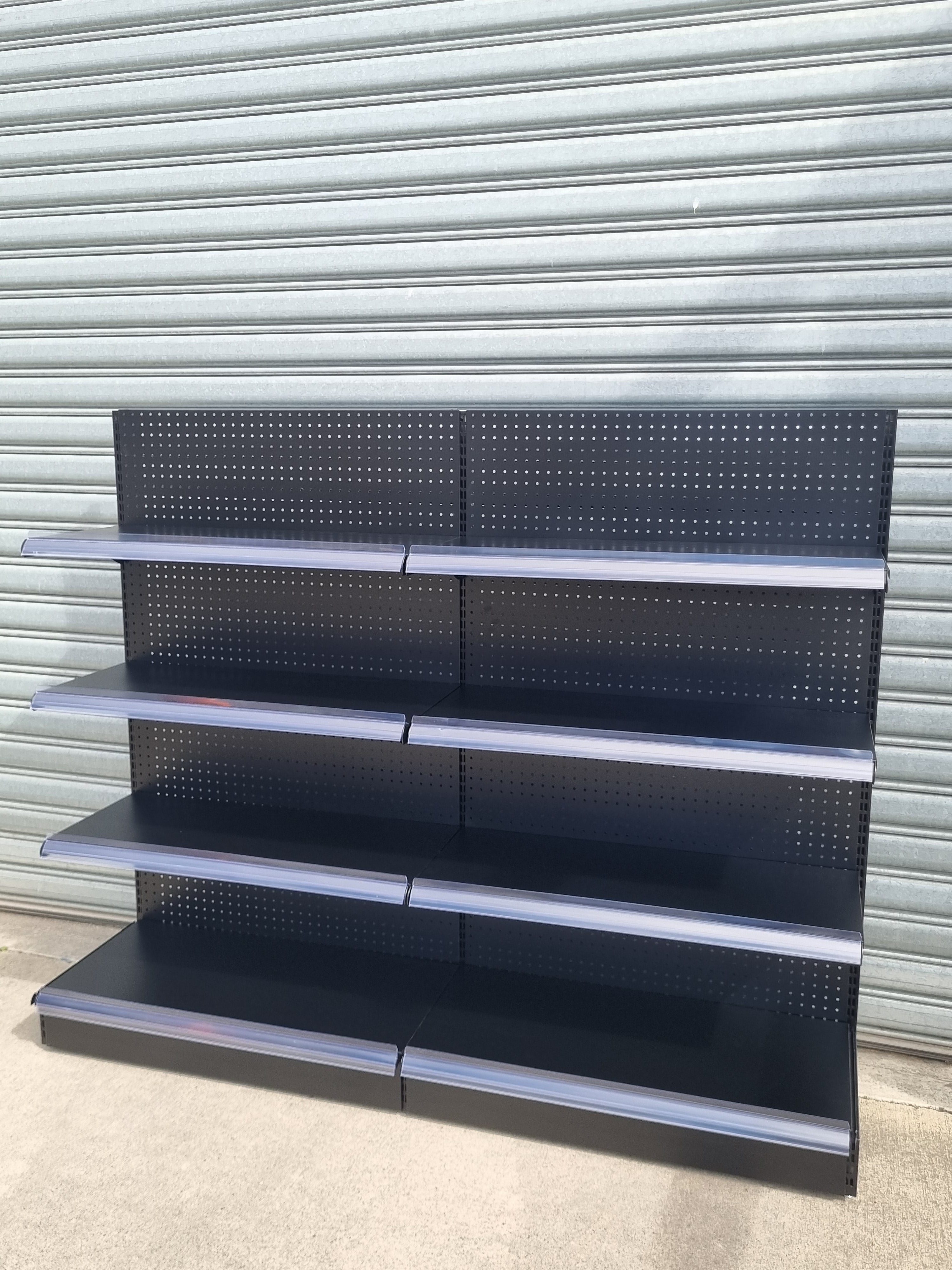 Retail Display Shelving/Gondola Racking Single Sided Double Bay