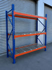 Pallet Racking Warehouse Storage 1 Bay with Wire Mesh Caging Level Holds 2 Ton Per Level