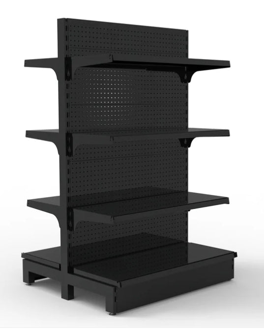 Supermarket Retail Display Shelving/Gondola Racking Double Sided Double Bay