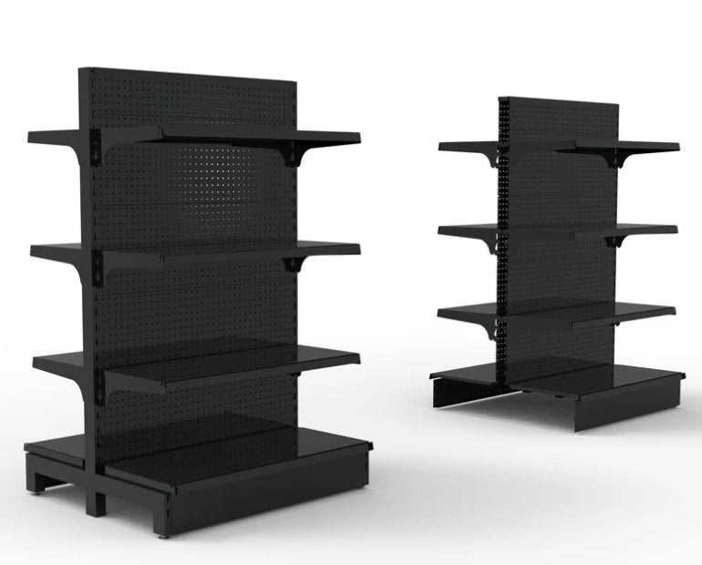 Supermarket Retail Display Shelving/Gondola Racking Double Sided Double Bay