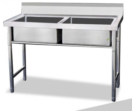 Stainless Steel Freestanding Double Sink