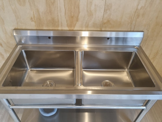 Stainless Steel Freestanding Double Sink