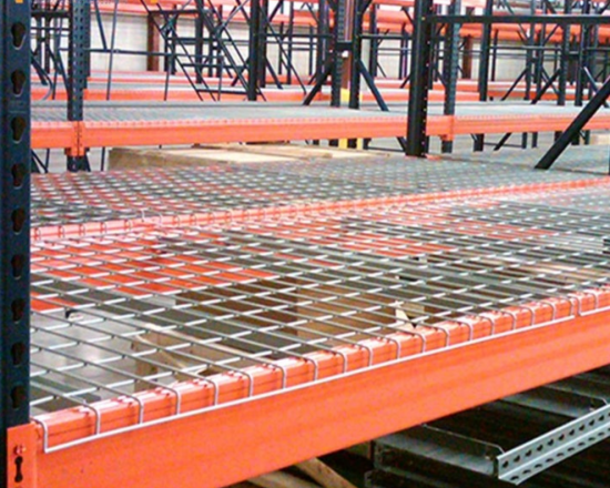 Pallet Racking Warehouse Storage 1 Bay with Wire Mesh Caging Level