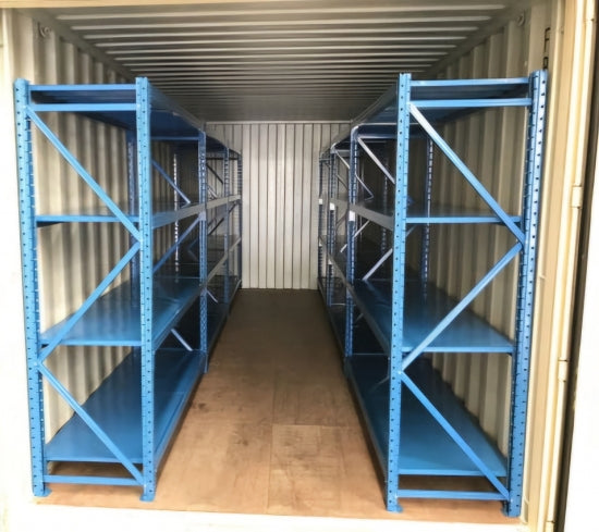 20ft Container Shelving (5.85m) 250kg Per Level