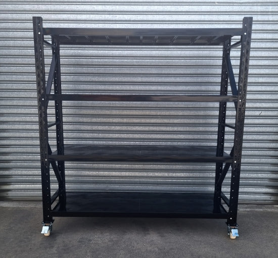 Heavy Duty Shelving on Wheels (2m) 250kg per level