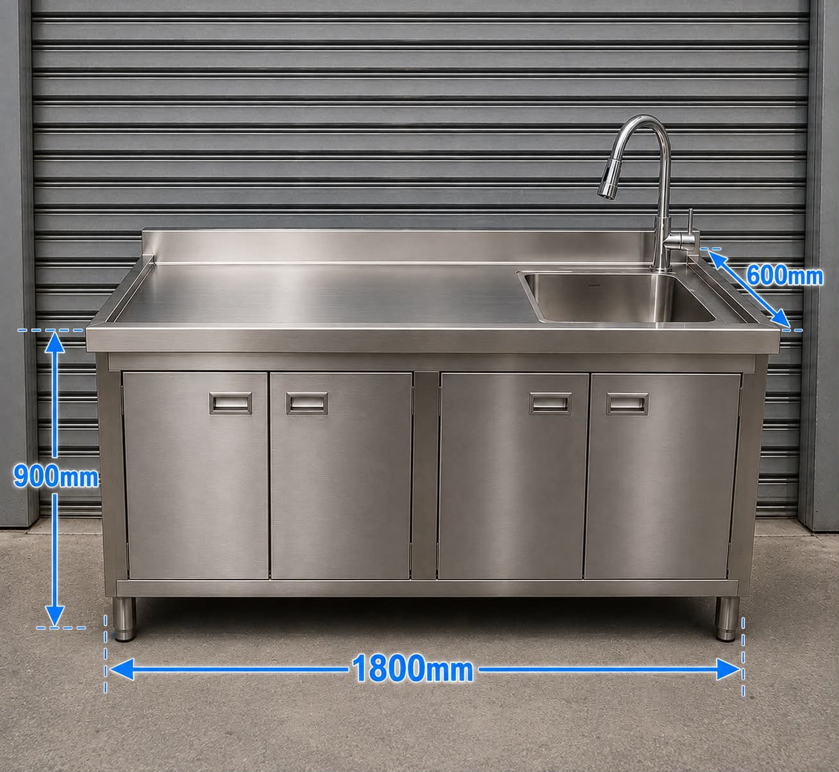 Stainless Steel Cabinet with Sink