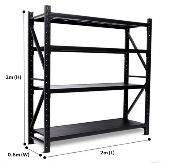 Heavy Duty Garage Shelving (2m) 200kg Per Level